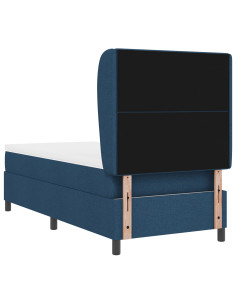 Letto a molle con materasso Blu 100 x 200 cm Tessuto