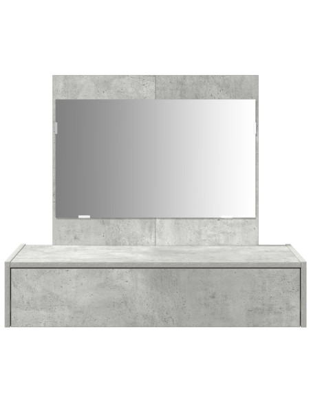 Tavolo da Trucco da Appendere Grigio Cemento 83x40x70 cm
