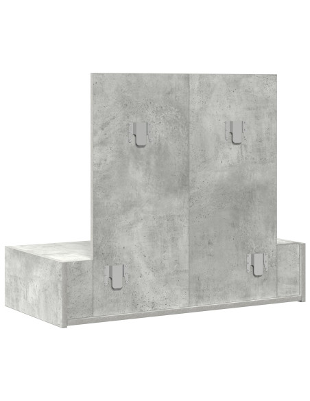 Tavolo da Trucco da Appendere Grigio Cemento 83x40x70 cm