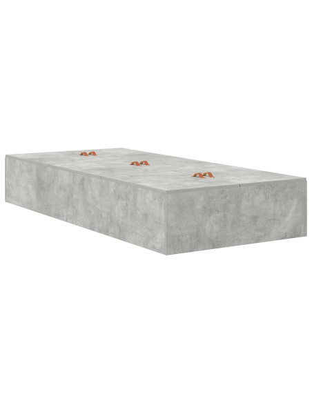 Struttura letto con contenitore Grigio cemento 80 x 200 cm