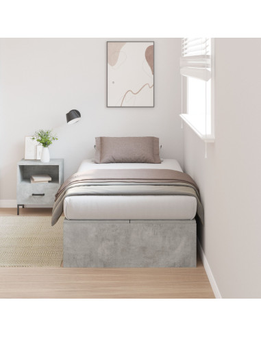 Struttura letto con contenitore Grigio cemento 80 x 200 cm