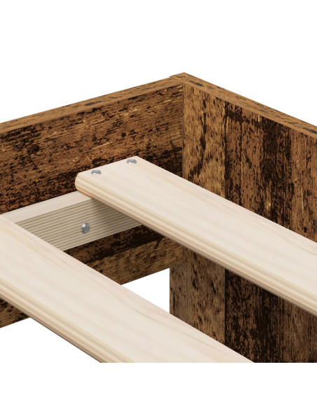 Letto contenitore Legno vecchio Legno massello e impiallacciature