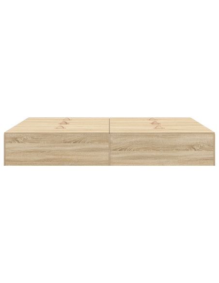 Struttura Letto  Rovere di Sonoma Legno ingegnerizzato Matrimoniale