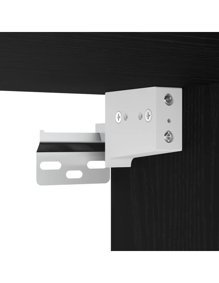 Mobile Lavabo Rovere Nero 80x38,5x45 cm in Legno Multistrato