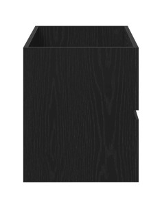 Mobile Lavabo Rovere Nero 90x38,5x45 cm in Legno Multistrato 2