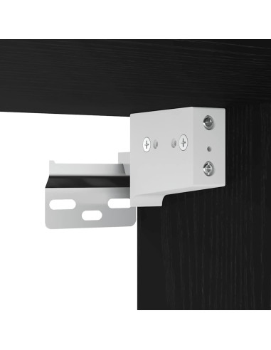 Mobile Lavabo Rovere Nero 90x38,5x45 cm in Legno Multistrato