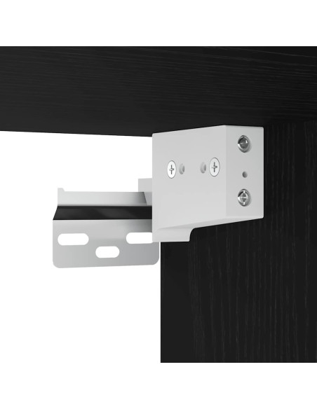 Mobile Lavabo Rovere Nero 90x38,5x45 cm in Legno Multistrato