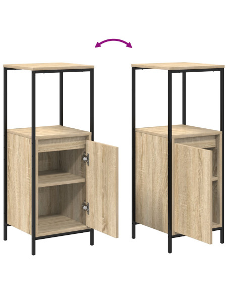Set di mobili da bagno 5 pezzi in legno ingegnerizzato rovere Sonoma