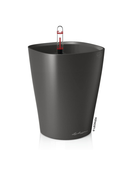 LECHUZA Fioriera DELTINI ALL-IN-ONE Carbone Metallizzato