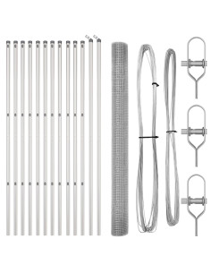 Palo della recinzione Argento 25 x 1,5 m (12 x 12 mm mesh) 2