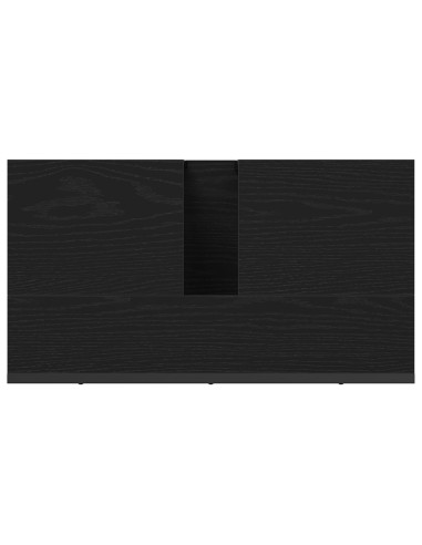 Armadio per Lavabo da Bagno Rovere Nero 60 x 30 x 60 cm