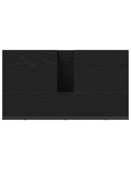 Mobiletto da Lavandino Rovere Nero 60x33x60 cm Legno Ingegnerizzato