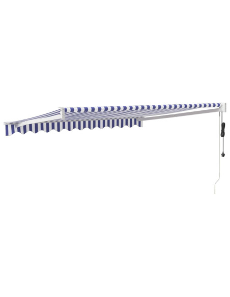 Tenda Sole Automatica Retrattile Blu e Bianca 3,5x2,5 m