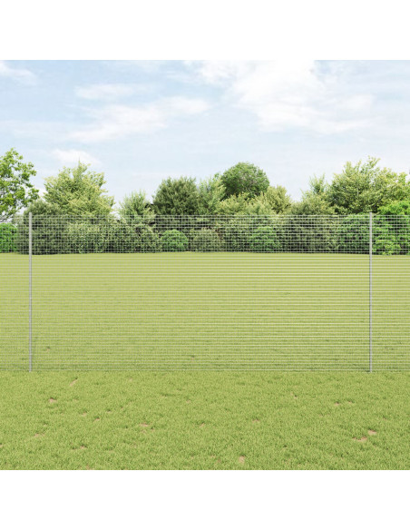 Recinzione in filo saldato  con 44 pali U Silver 1.4x50 m in acciaio