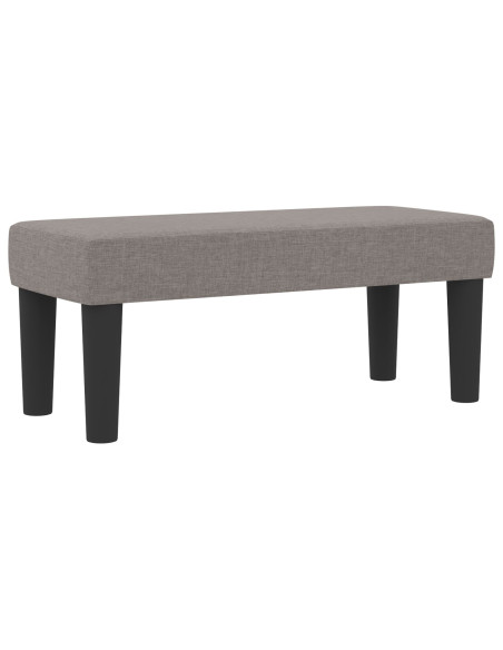 Letto Box Spring  con Materasso e Panchetta Taupe 100x200 cm Tessuto