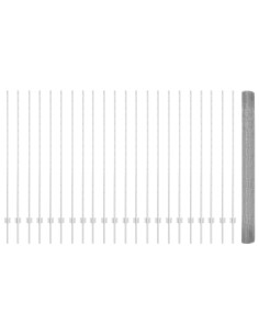 Recinzione con Posto Argento 1,5 x 50 m Acciaio