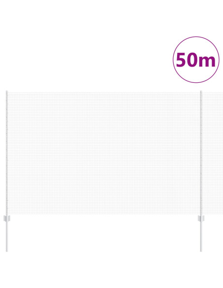 Recinzione Filo Saldato  con 44 Posti U Argento 1.5x50 m Acciaio