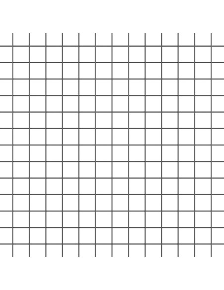 Recinzione in Filo Saldato  con 7 Pali Grigio 1,4x10 m Acciaio