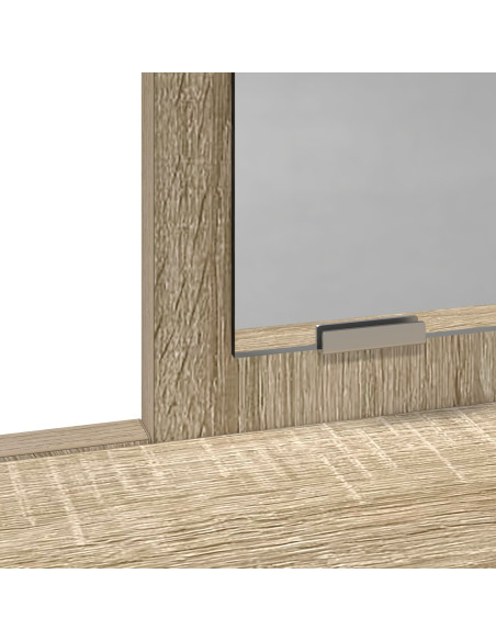 Toeletta  con cassetti in rovere Sonoma 79x41x140 cm