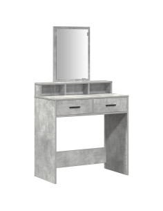 Tavolo da Trucco con cassetto Grigio cemento 79 x 41 x 140 cm