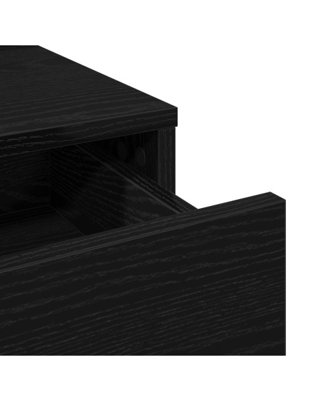 Tavolo da Trucco con cassetto Rovere Nero 100 x 41 x 140 cm