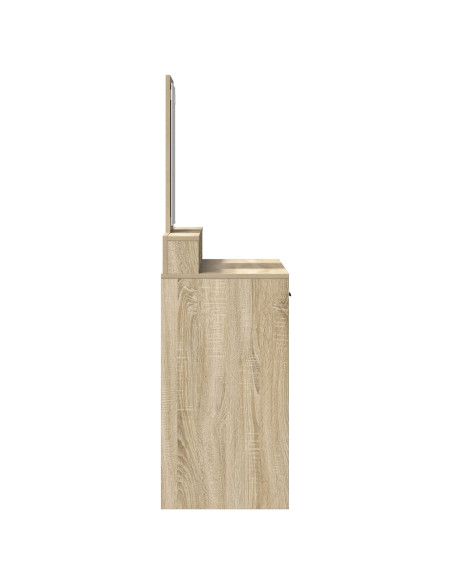 Tolettiera  con cassetti in rovere Sonoma 100x41x140 cm