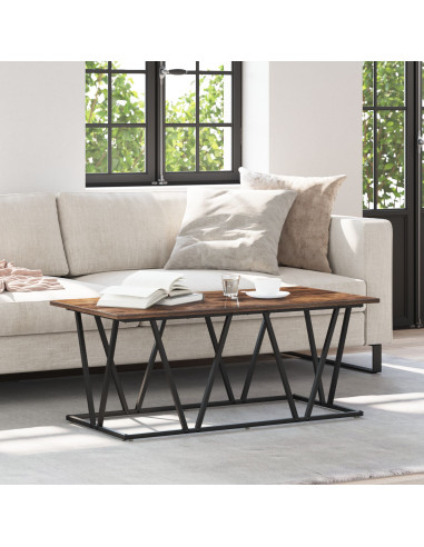 Tavolino da salotto Rovere fumé 100 x 50 x 40 cm