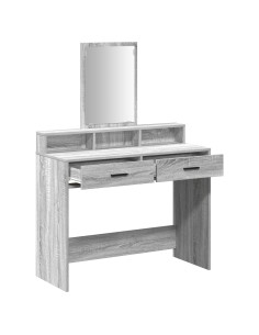 Tavolo da Trucco con cassetto Grigio Sonoma 100 x 41 x 140 cm