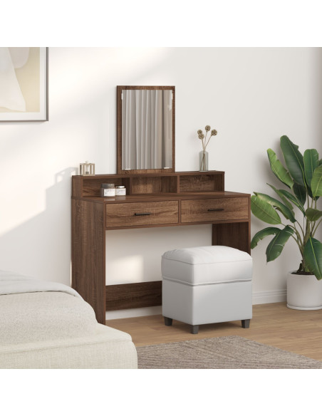 Toilette  con cassetti in rovere marrone 100x41x140 cm