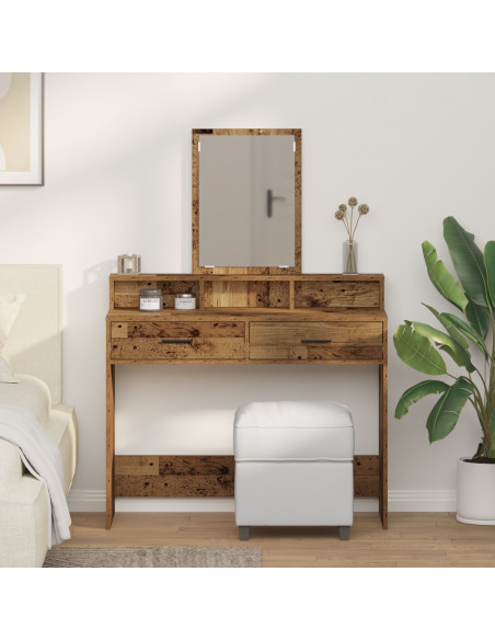 Tavolo da Trucco con cassetto Legno vecchio 100 x 41 x 140 cm