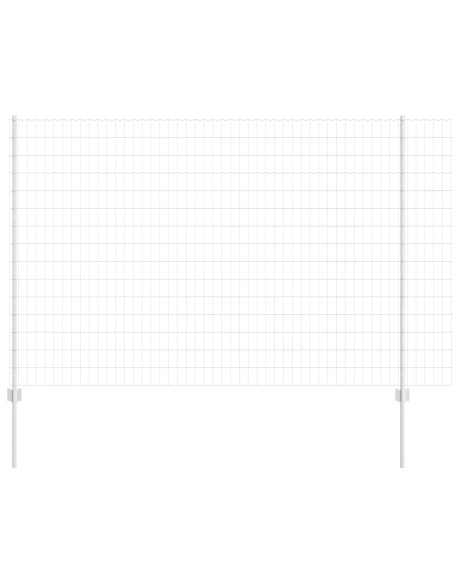Recinzione con Posto Argento 1,5 x 10 m Acciaio