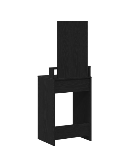 Tavolo da trucco  con cassetti, Nero Rovere, 50x41x140 cm