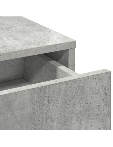 Tavolo da Trucco con cassetto Grigio cemento 50 x 41 x 140 cm