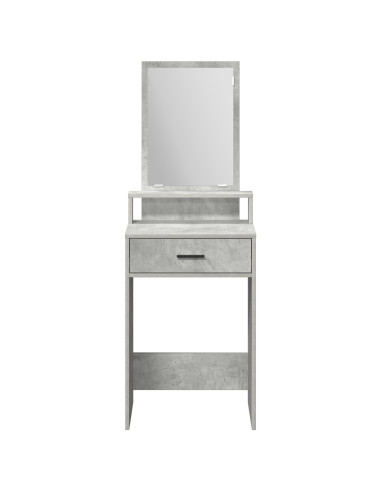 Tavolo da Trucco con cassetto Grigio cemento 50 x 41 x 140 cm