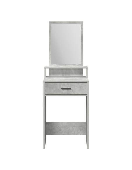 Tavolo da Trucco con cassetto Grigio cemento 50 x 41 x 140 cm