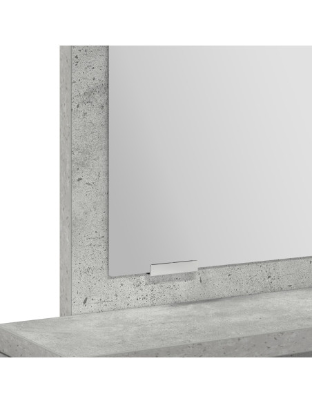 Tavolo da trucco  con cassetti Grigio cemento 50x41x140 cm