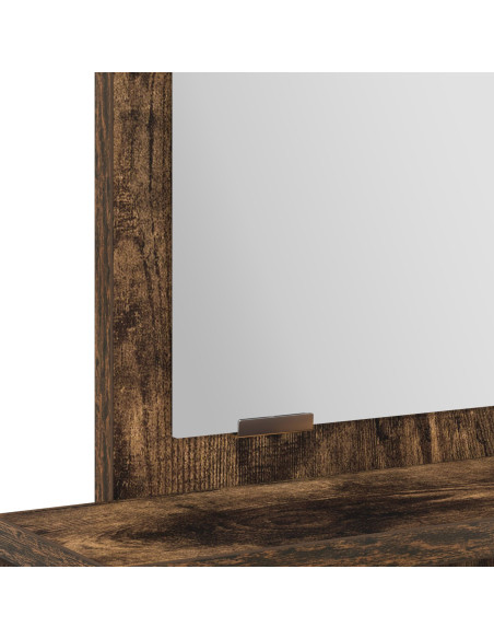 Toeletta  con cassetti in rovere scuro 50x41x140 cm