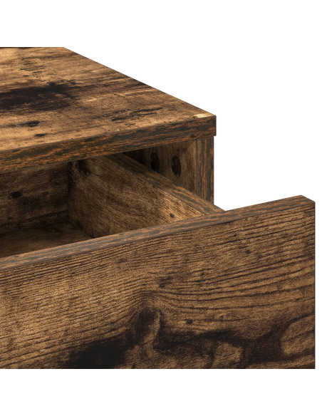 Toeletta  con cassetti in rovere scuro 50x41x140 cm