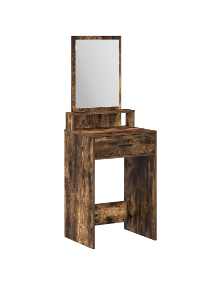 Toeletta  con cassetti in rovere scuro 50x41x140 cm