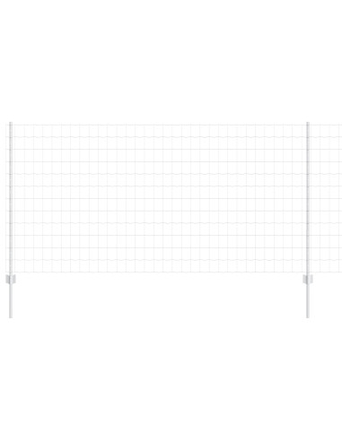 Recinzione con Posto Argento 1,2 x 10 m Acciaio