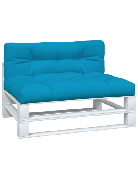 Cuscini per Pallet 2 pz Blu in Tessuto