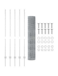 Recinzione con Posto Argento 1,4 x 10 m Acciaio 2