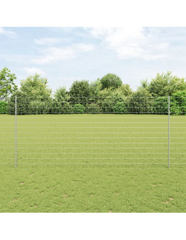 Recinzione con Posto Argento 1,4 x 10 m Acciaio