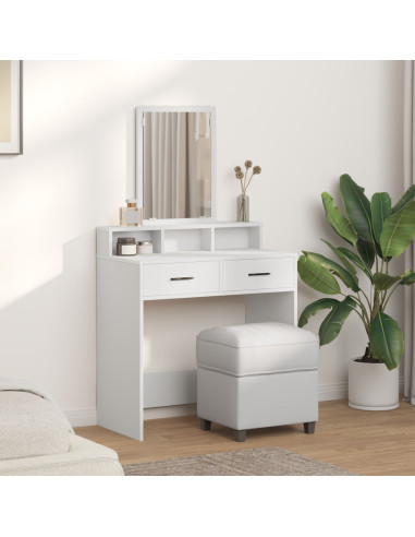 Tavolo da Trucco Bianco 79 x 41 x 140 cm Legno multistrato