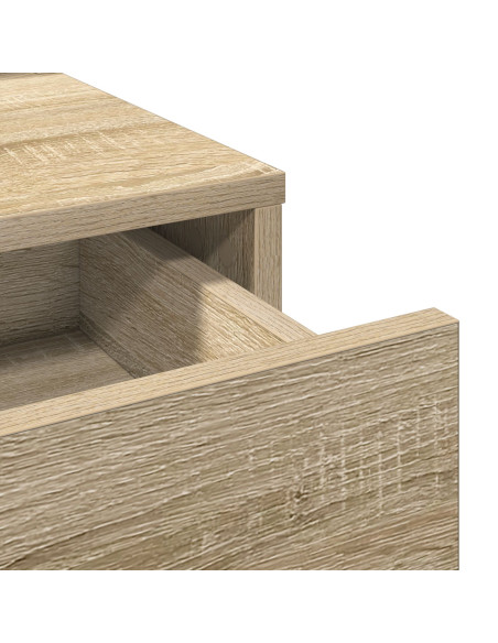 Toeletta  con cassetti in rovere Sonoma 79x41x140 cm