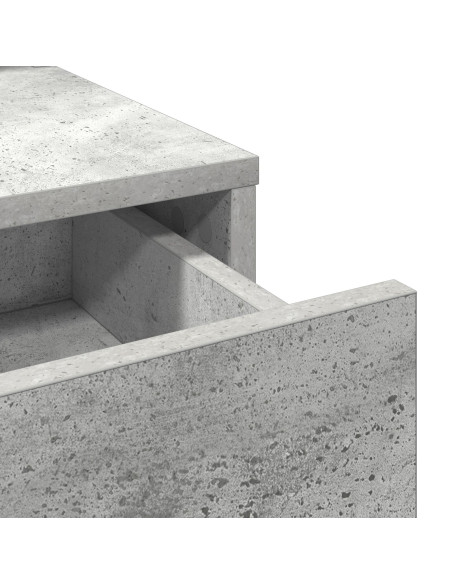 Tavolo da Trucco con Cassetti Grigio Cemento 79x41x140 cm