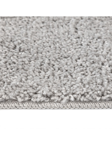 Tappeto Shaggy con Supporto in Lattice Grigio 120x120 cm