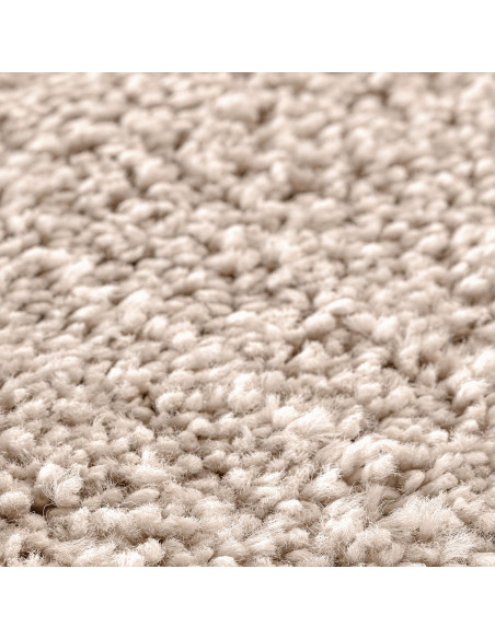 Tappeto Shaggy Antiscivolo Crema 160 x 160 cm PP
