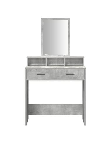 Tavolo da Trucco con cassetto Grigio cemento 79 x 41 x 140 cm
