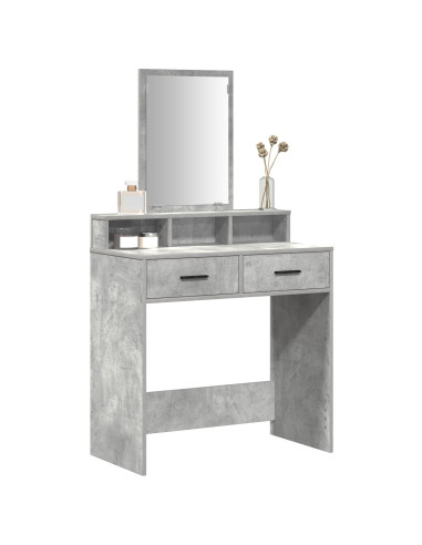 Tavolo da Trucco con cassetto Grigio cemento 79 x 41 x 140 cm